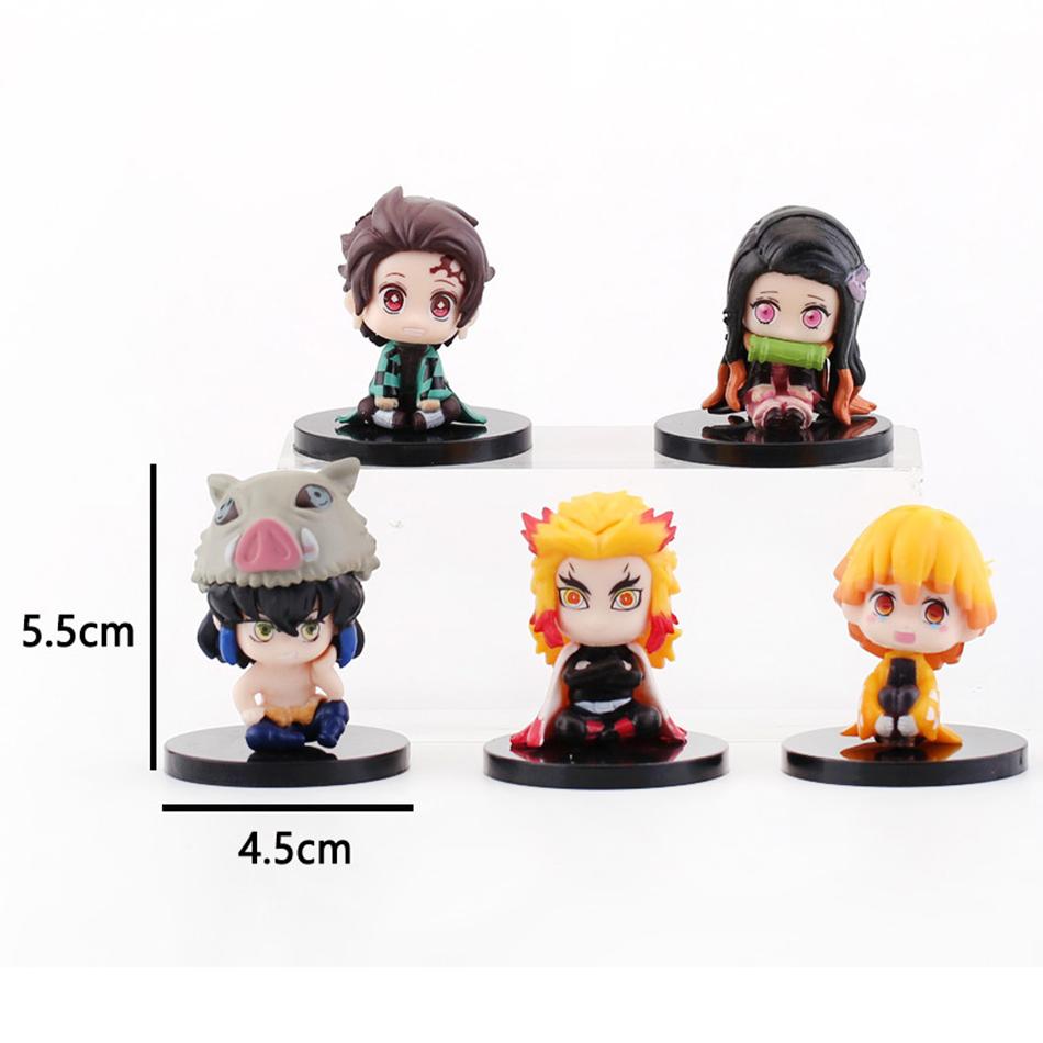 Mini Demon Slayer Character Figurine You Bean Charcoal Jiro Figurine Model Anime Peripheral Toys Decorations Ornaments