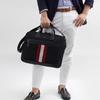 Bally Classic Red And White Striped Commuter Briefcase Fabric Shoulder Bag Men Bags Black CHANDOS-SM-TSP-10