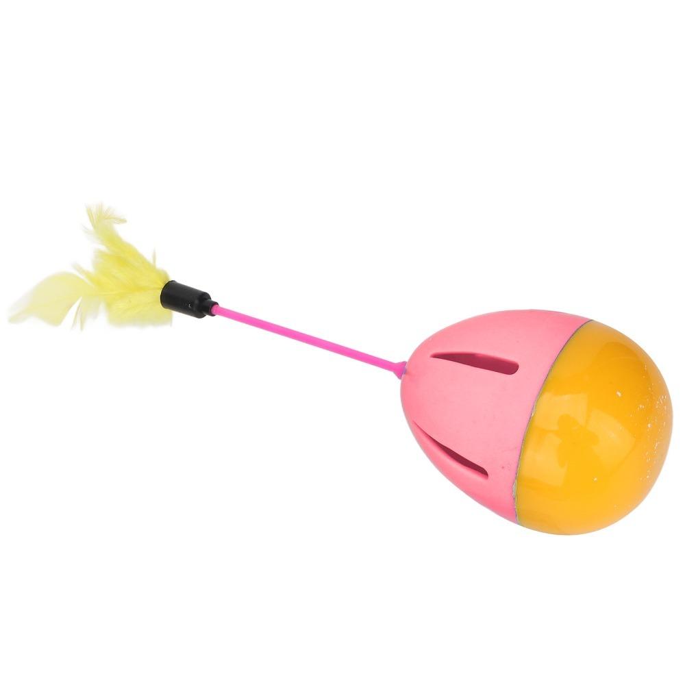 Round Tumbler Tumbler Cat Feeder Toy Interactive Kitten Play Toy Daily Indoor Entertainment
