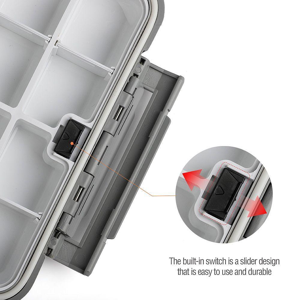 Angelwerkzeugkasten Angelköderkasten Beidseitiges Öffnen und Schließen Köderbox Köder Zubehörbox