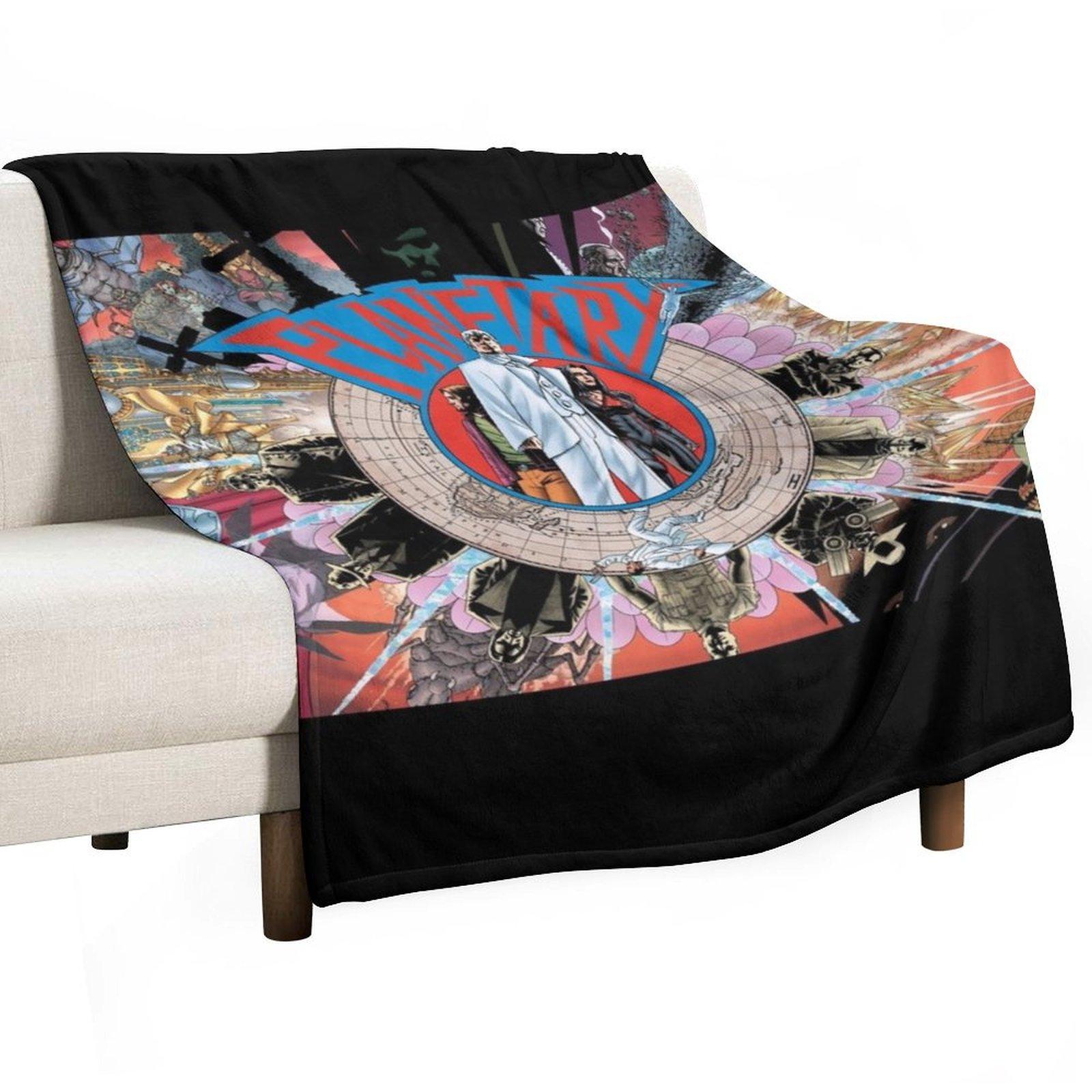 планетарный, комикс, Уоррен Эллис, Джон Кассадей, Элайджа Сноу, Джекита Вагнер, Барабанщик, четверка, Плед 30x40in