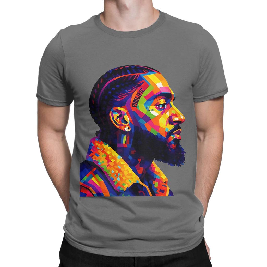 Snoop Dogg Colorful Urban Portrait Geometric Pop Art Vibes Novelty 100 Cotton TShirt Snoop Dogg Tops Tees For Unisex