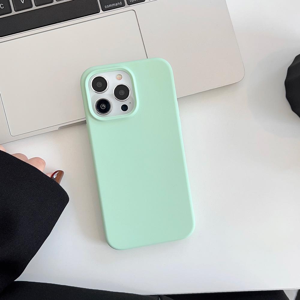 Capa de Celular iPhone 16 de Silicone Líquido Verdadeiro 14promax Coreana 12 Premium 13 Cor Sólida 11