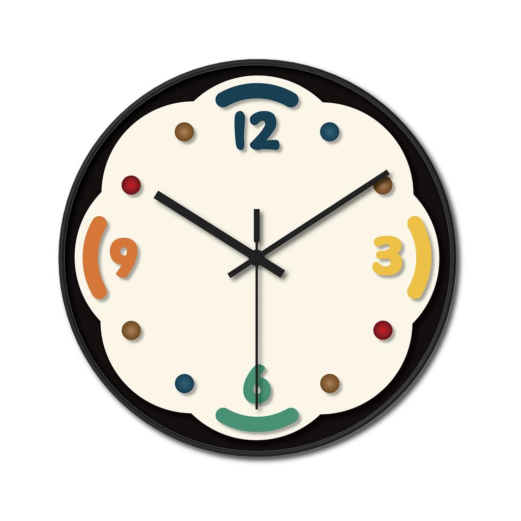 Plastic wall clock living room advanced sense children's simple cartoon silent modern clock batch clock wall hanging