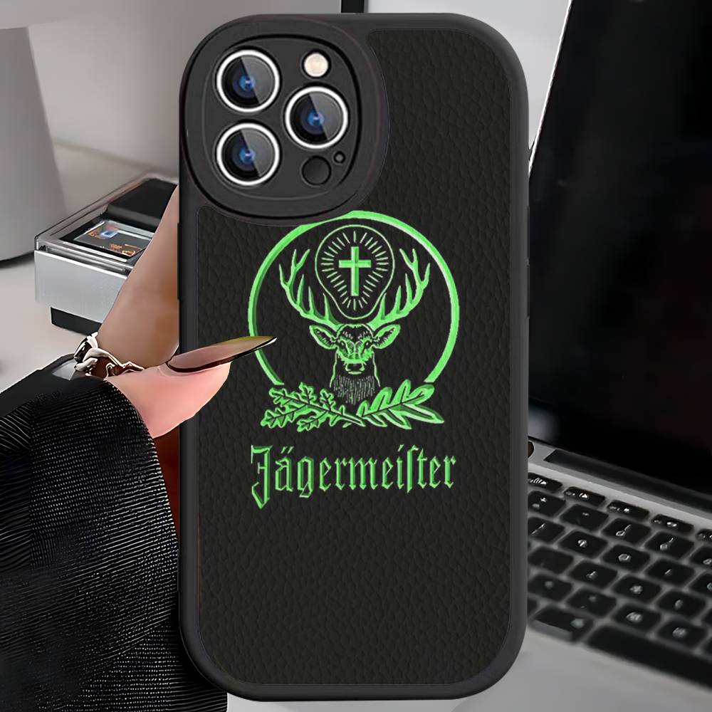 

Hi J-Jagermeister Logo Phone Case For IPhone 16 15 14 13 Pro Max 11 12 Plus Leather Silicone Cover iphone 13pro