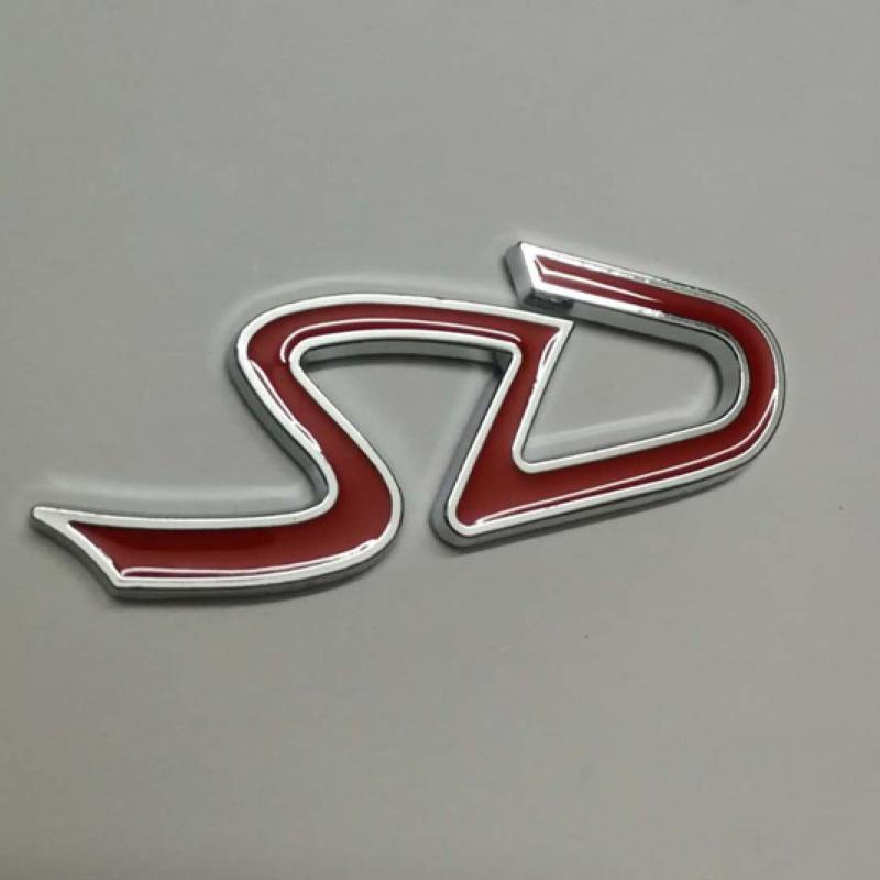 

1X автомобильный Стайлинг 3D металлический хром черный SD эмблема наклейка для Mini Cooper F55 F56 JCW значок наклейки внешние аксессуары серебряный