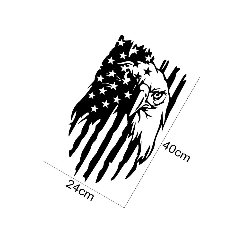 Car American Bald Eagle Flag Styling Stickers Truck Vinyl Cover Pickup Trunk Tailgate Tail Decor Decal Auto Tuning Accessories
