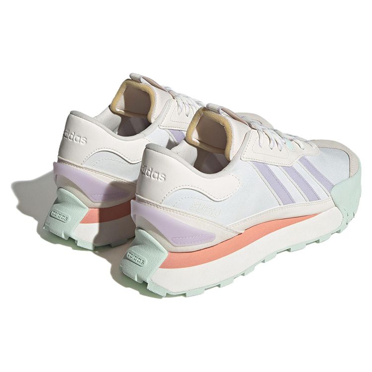 Adidas Neo Futro Mixr Leather Retro Classic Slip-Resistant Low-Top Lifestyle Shoes Women sneaker White Purple ID4967