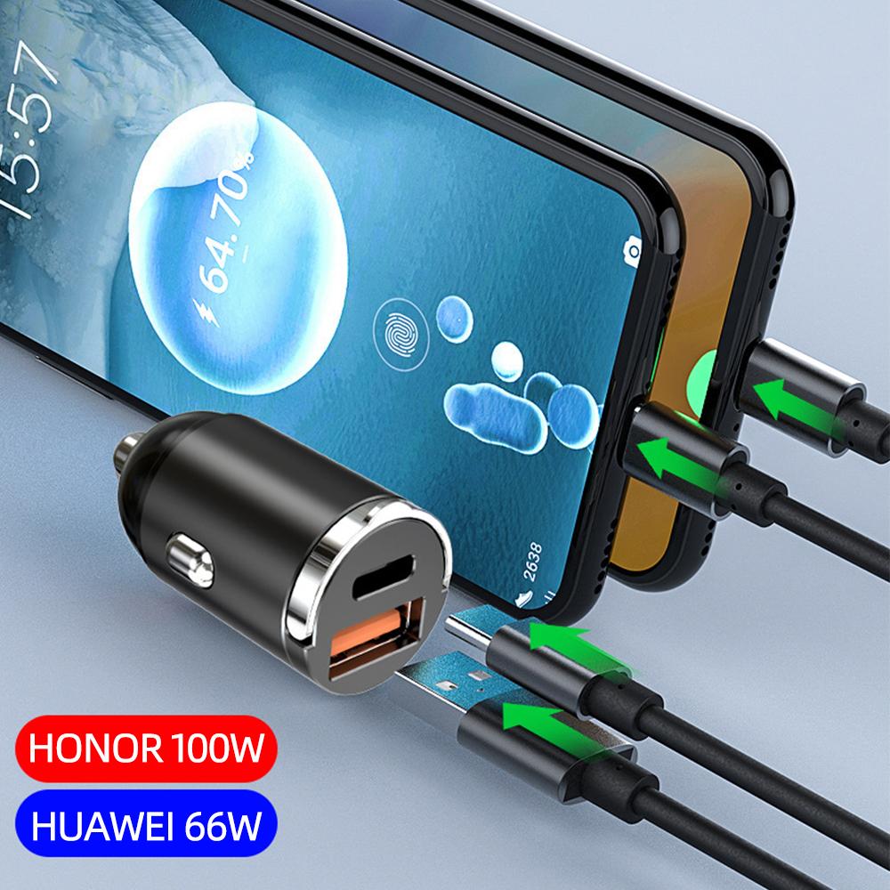 Kebidu Mini Car Charger Quick Charge QC3.0 PD USB Type-C 200W/100W Cigarette Lighter Adapter for iPhone Xiaomi Car Accessories