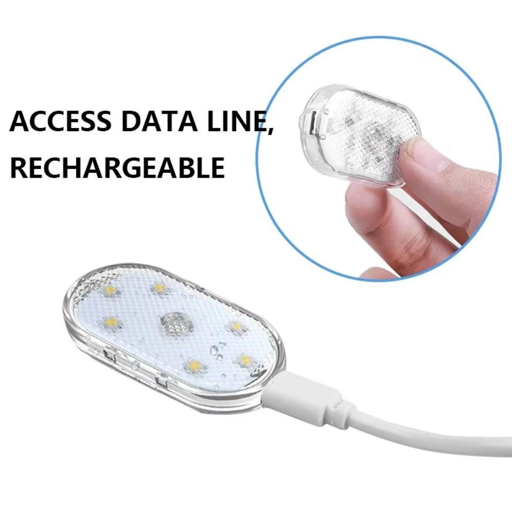 Magnetic Car Interior Atmosphere Lights Finger Touch Sensor USB Charging Auto Door Light Water Proof Mini Roof Ceiling Lamp