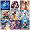Popular Princess Theme Diamond Painting Full of Diamonds Handmade DIY Gem Stickers Living Room Bedroom Decoration Large Painting