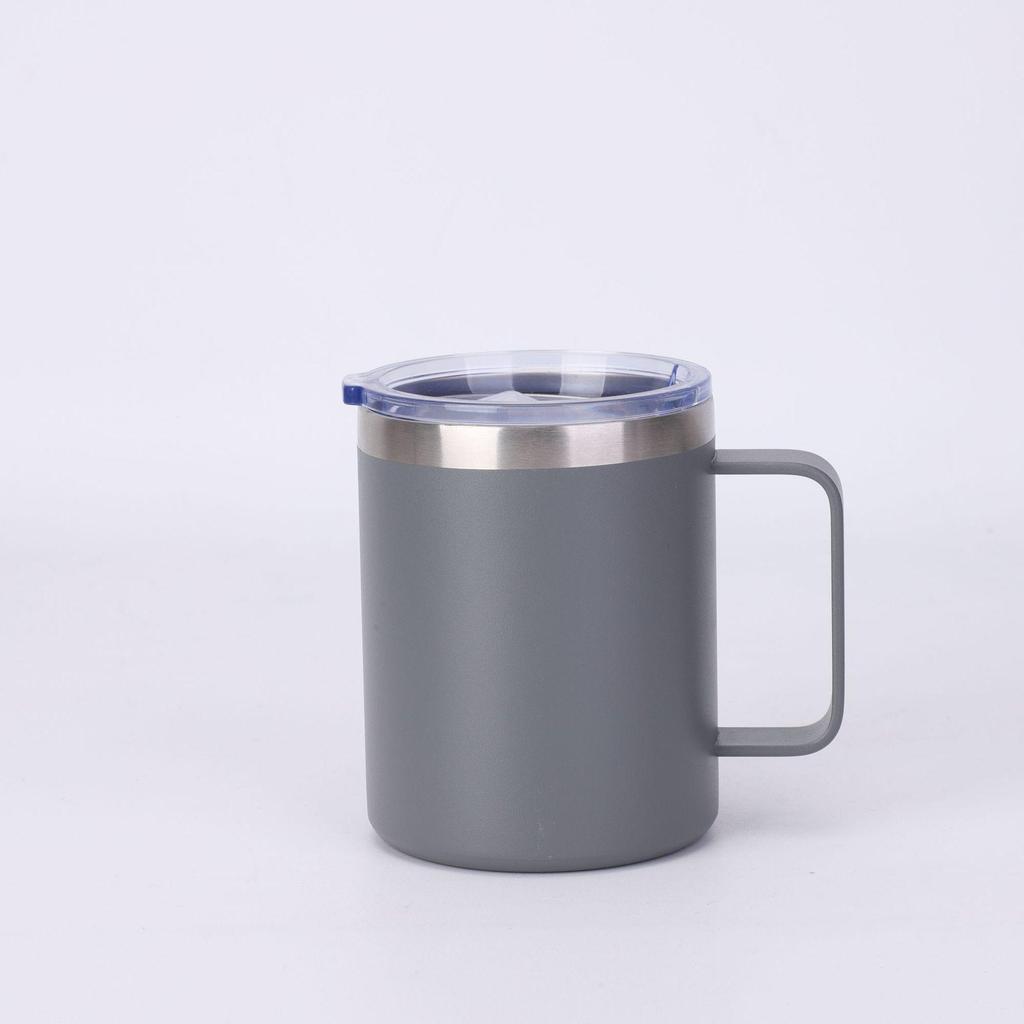 12oz/14oz Stainless Steel Vacuum Flask Mug with Lid & Handle