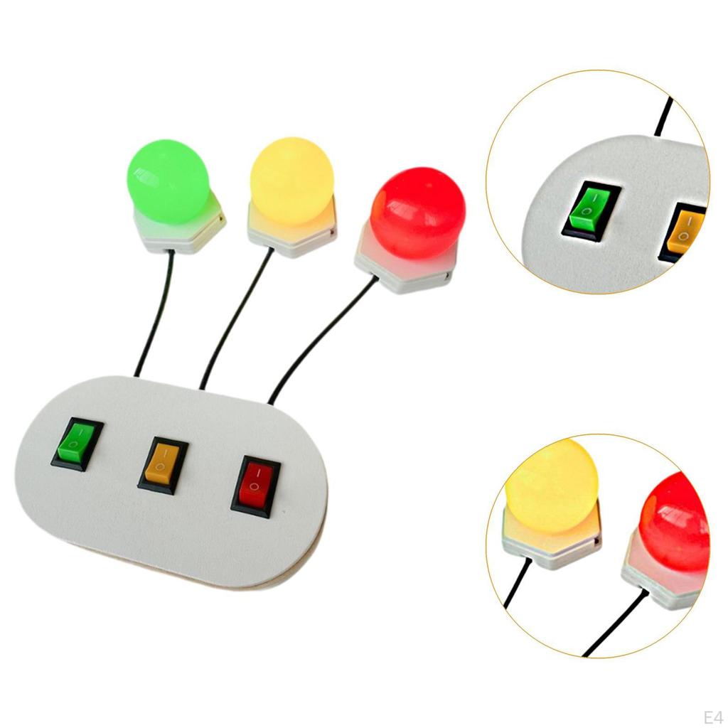 Light Switch Sensory Board Busy Accessories Color Recognition Three Lights Indoor Play