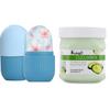 Kombipackung Gesichtseisroller 10ml und Gurken Gesichtsfeuchtigkeitscreme 500ml Angereichert mit Gurken- und Aloe-vera-Extrakt Packung 2