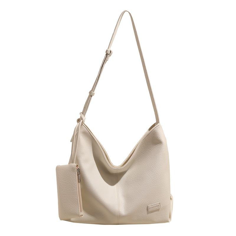 

New Fashion Casual Bag Women s Commuting Large-capacity Shoulder Bag Solid Color Messenger Bag