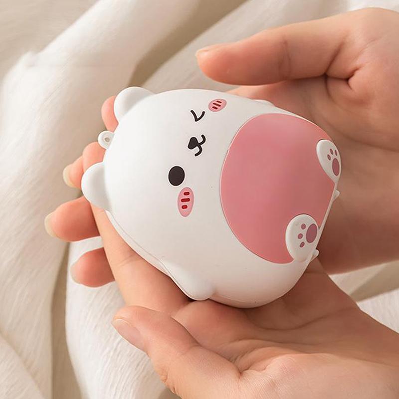 Cute Cartoon Small Bear Portable Double-Layer Compartment Going Out Packed Separately Medicine Storage Plastic Pill Box