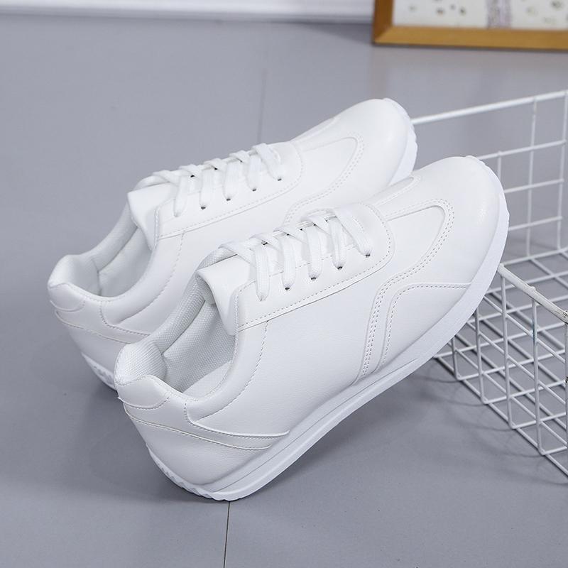 

fashion 2024 Casual Shoes Woman Sneakers Summer Lace-up Trainers Fashion Round Toe Women Vulcanize Shoes White Sneakers Women Shoes 41 белый