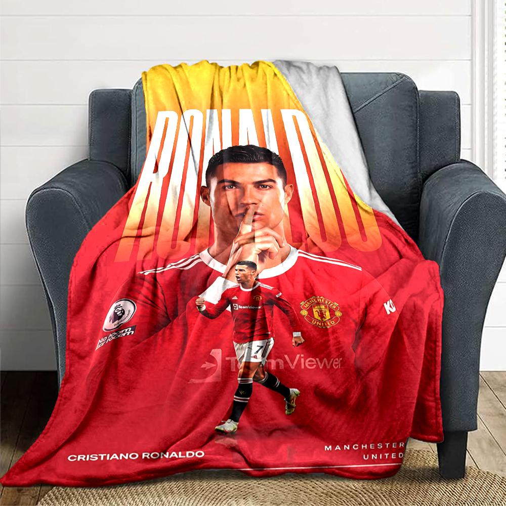 Portugal Football Spirit printed flannel breathable and warm blanket, a stylish home gift, suitable for home, office and bedspread use. 0713a15