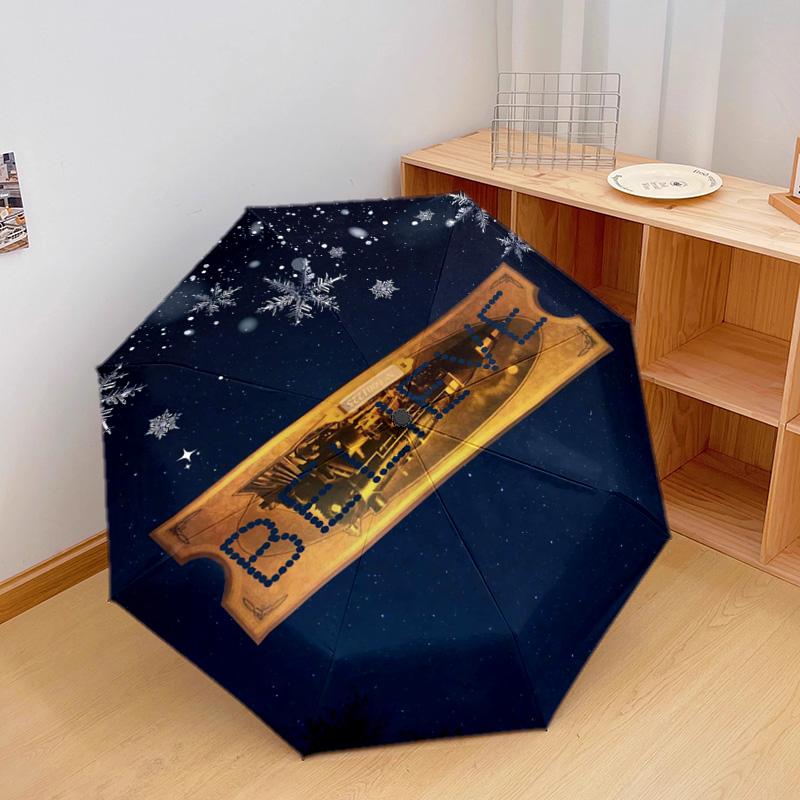 1 PC Automatic Folding Umbrella - Cartoon Pattern, Portable & Foldable Design with 45 Ribs, Christmas Birthday Gifts