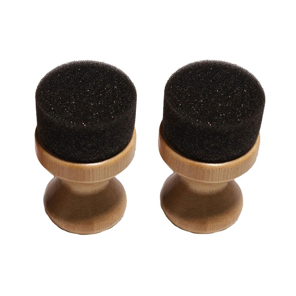 Pack of 2 Reusable Bamboo Cutting Board Oil Wax Brushes for Refreshing Cutting Boards and Wooden Utensils