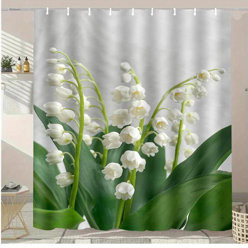 Close-Up Of The Sunflower Washable Dirt-Resistant Shower Curtain Shower Head Waterproof Polyester Bath Curtain For Home Decor