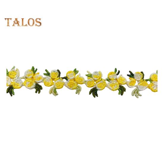 15 Yards Flower Lace Trim Ribbon Polyester Embroidered Lace Applique Strip Flower Lace Ribbon Sewing Fabric for DIY Crafts Wedding Decorations