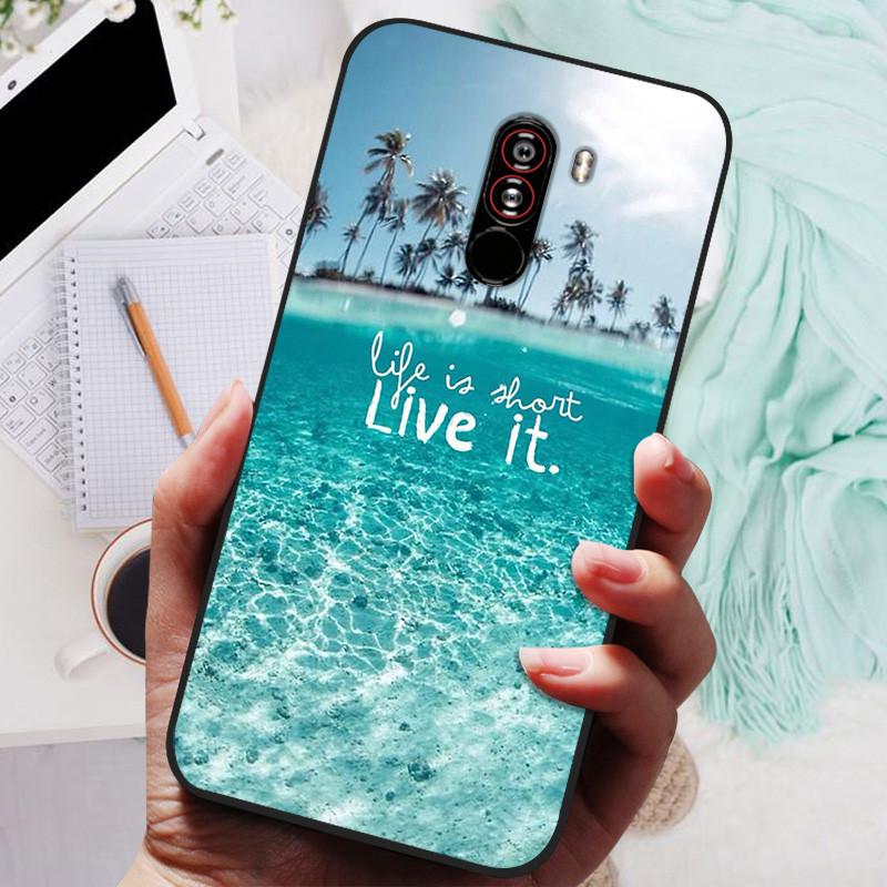 For xiaomi mi pocophone f1 Cases Cat Painted Soft TPU Silicone Phone Cover For xiaomi poco F1 Case PocofoneF1 Case Coque Etui