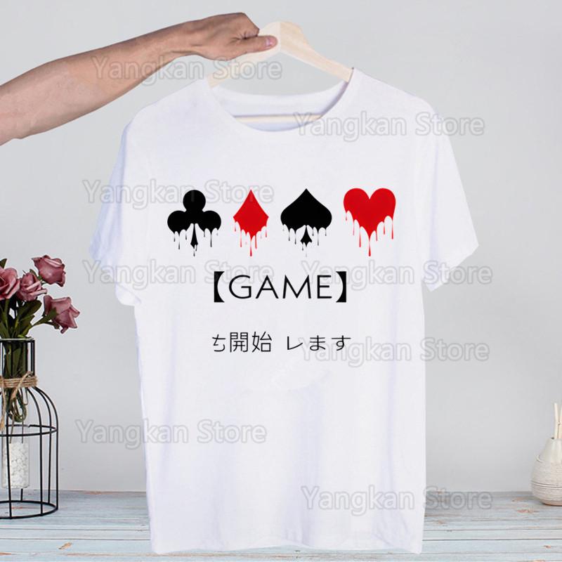 Alice In Borderland Usagi Arisu Kuina Chishiya Trička Módní Pánské a Dámské Topy Tričko Krátký Rukáv Unisex Tričko