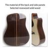 41-Inch Solid Spruce Rosewood Acoustic Folk Guitar - High-End Performance