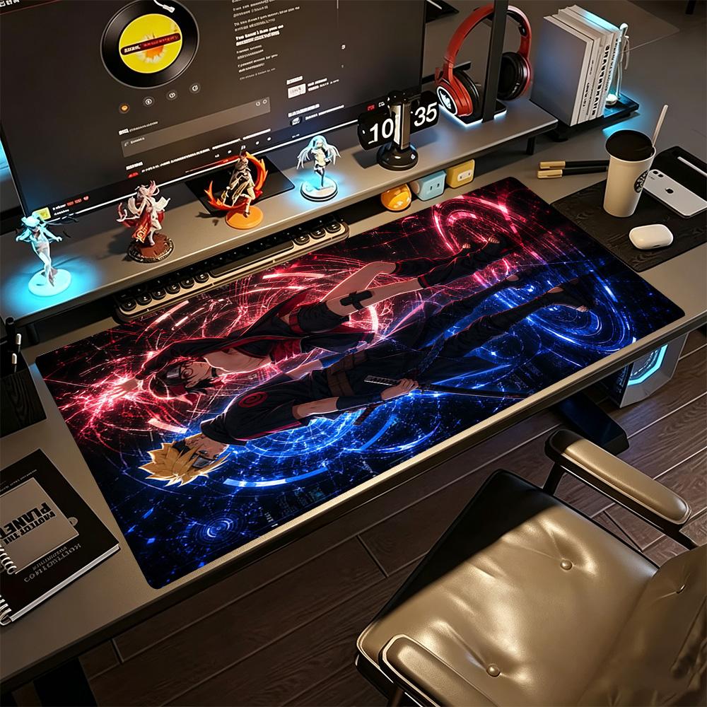 Naruto Gaming Mouse Pad Desk Mouse Pad Office Mouse Mats Non-Slip Rubber Bottom Office and Gaming Desk Decoration