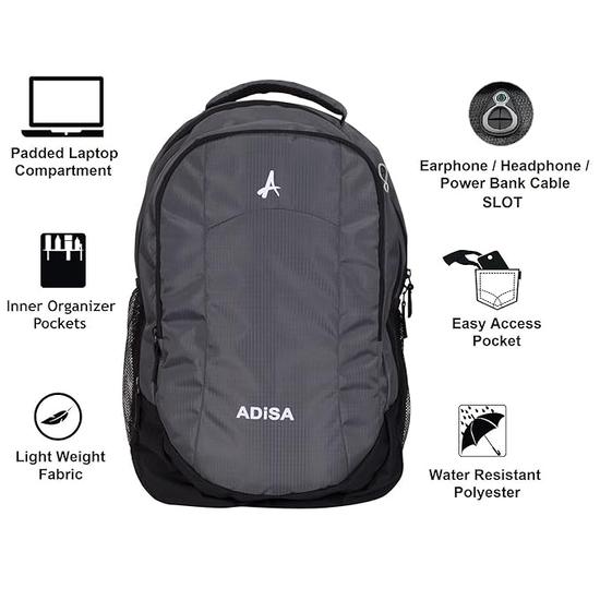 ADISA Light Weight Laptop Backpack 32 Ltrs