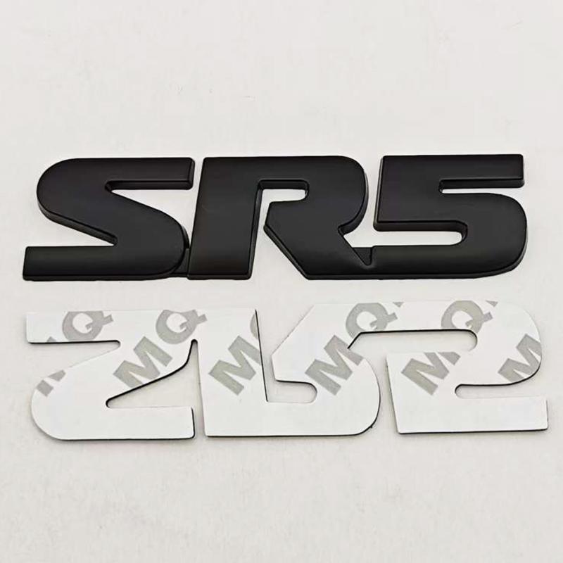 3D Metal Car Letters Logo SR5 Emblem Fender Door Side Badge Sticker For Toyota Tundra Hilux Tacoma 4runner Auto SR5 Acessories