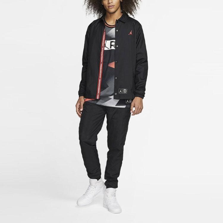 Jordan Paris Saint-Germain Collaboration Casual Sport Collar Jacket Men Outerwear Black BQ4213-011