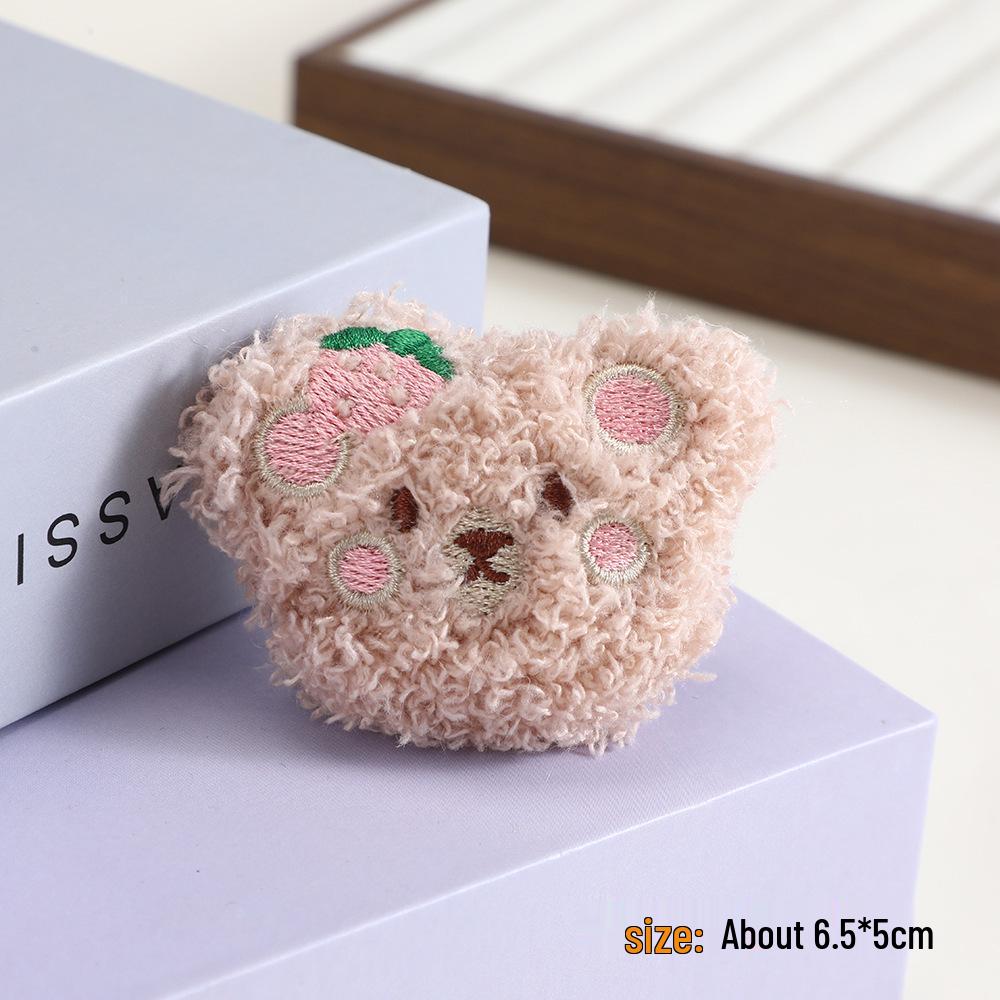 Χαριτωμένο Ιαπωνικό Βελούδινο Αρκουδάκι Καρφίτσα - Κινούμενο Σχέδιο για Τσάντες, Πουλόβερ και Κασκόλ