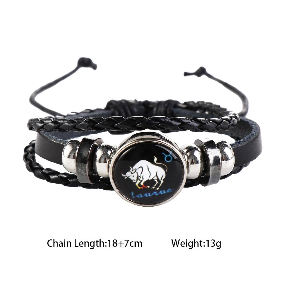 Twelve Constellation 12 Zodiac Horoscope Couple Bracelet Jewelry Bracelet Fashion Accessories
