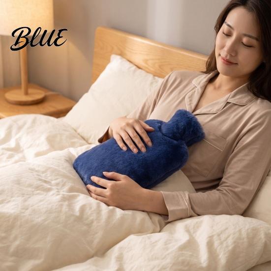 Durable Heat Pack PVC Hot Water Bottle with Plush Cover, 1000/2000ML Leakproof Bag, Leak Proof Bag Cold Compress Pouch for Shoulder, Back, Hand, Legs,