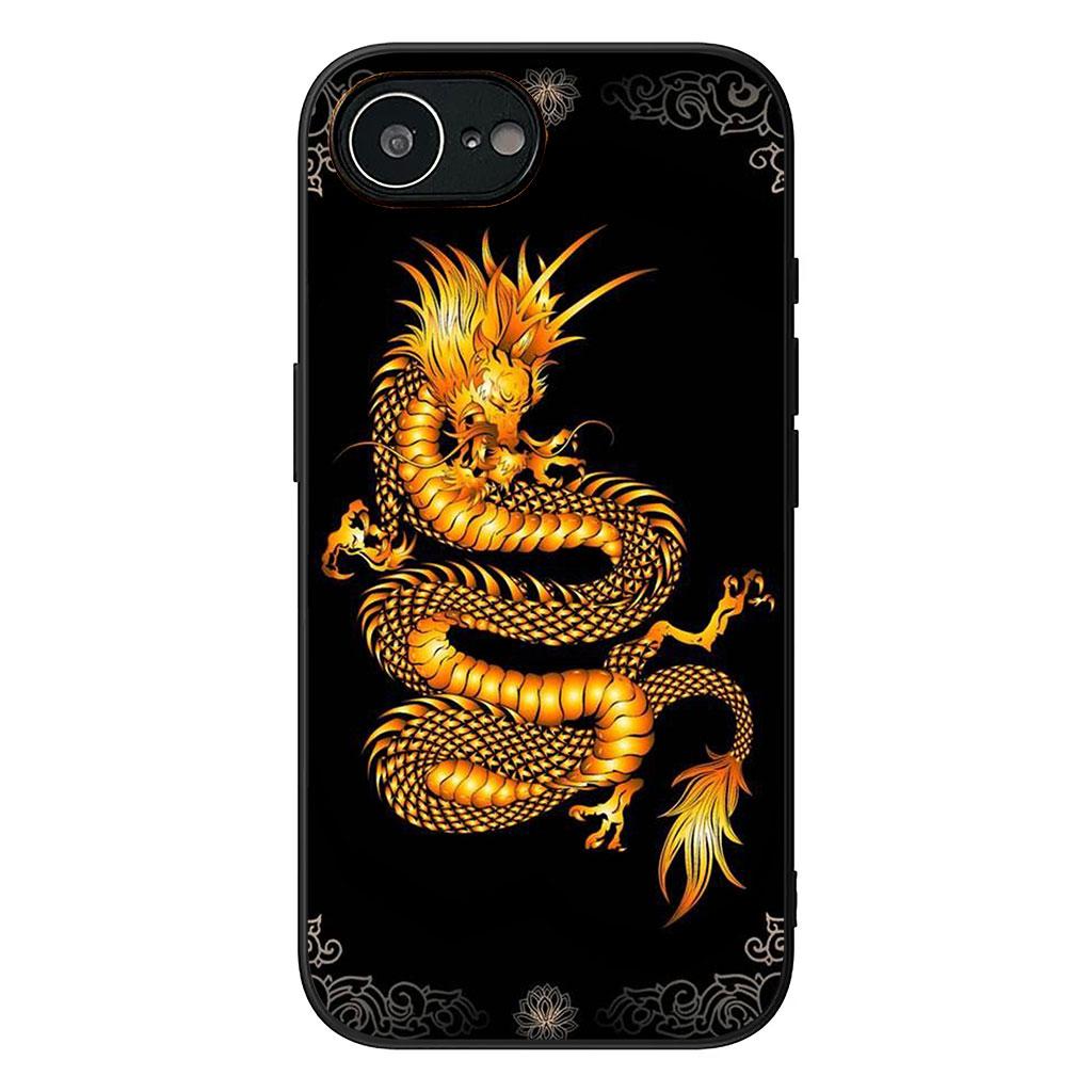 for Motorola Moto G54 G05 G24 G55 G75 G85 G15 G57 G86 Power Edge 50 30 Ultra Fusion neo Pro Case Golden Black Dragon Wallpaper