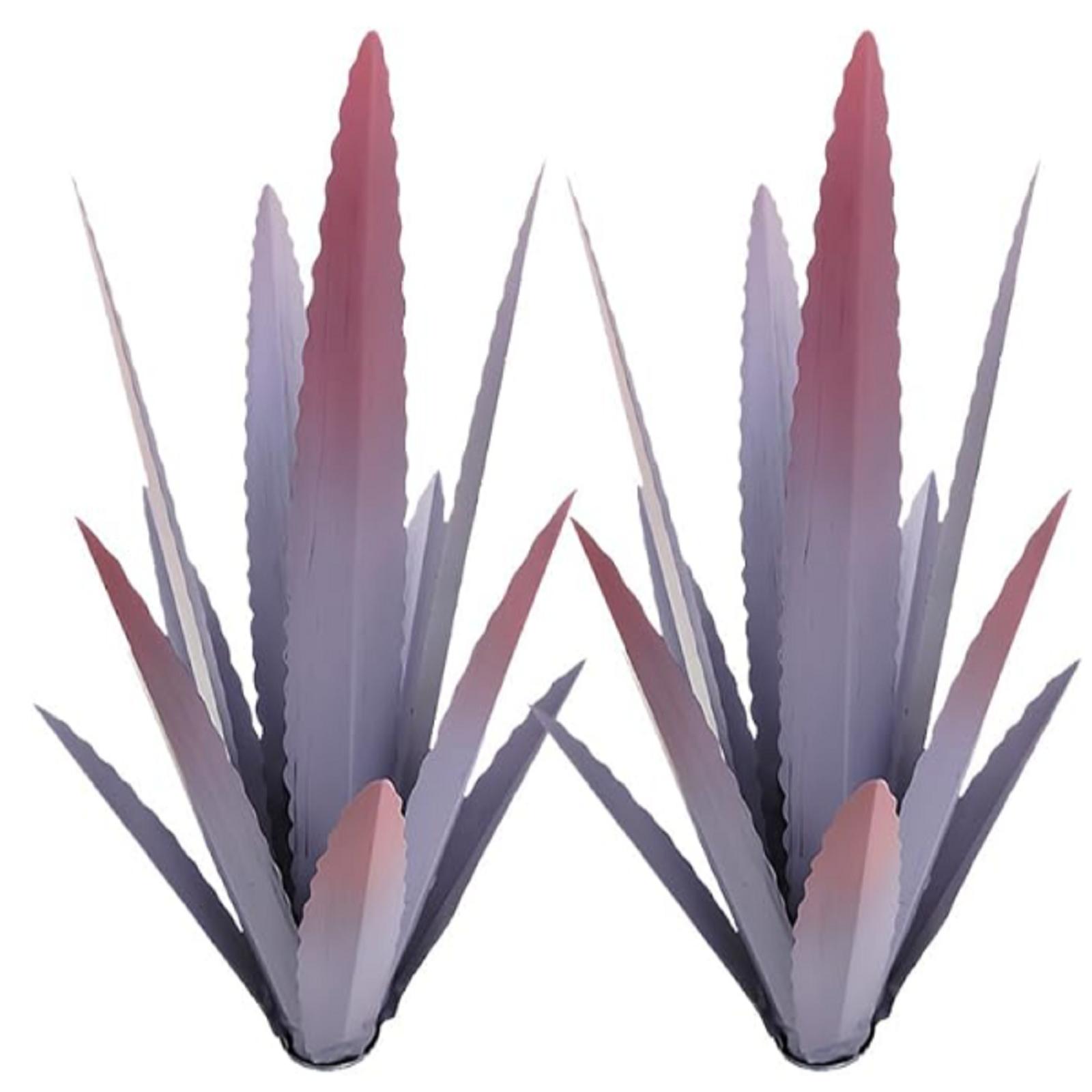 

Набор из 2 металлических скульптур агавы, деревенская искусственная скульптура текилы для ландшафта, расписанная вручную, уличный декор, фигурки, садовый декор