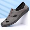 2025 Summer New Men's Leather Sandals Handmade On-line Soft Leather Soft Sole Hollow Breathable Casual Shoes 2025