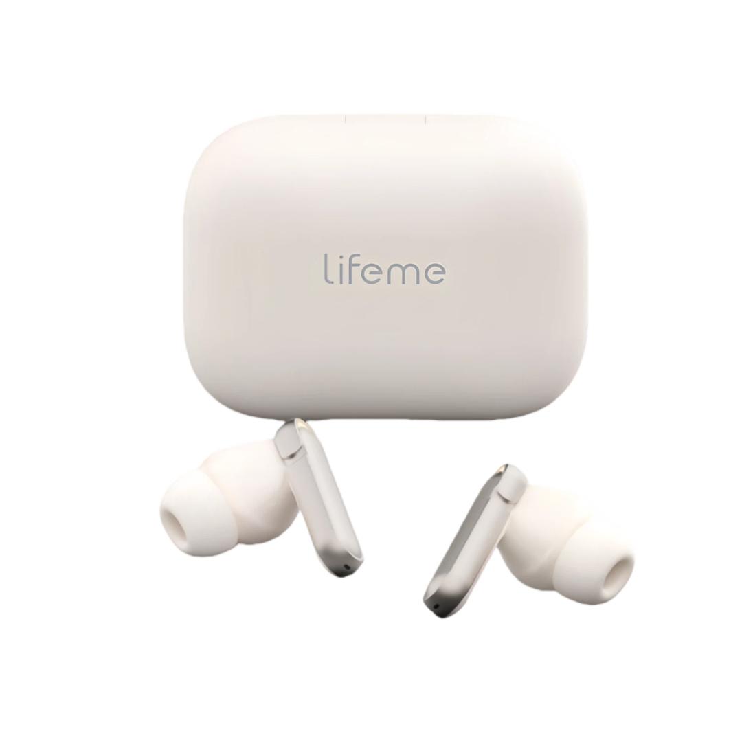 

lifeme In-Ear Active Noise Cancelling Bluetooth Earphones, Noise Reduction/Clear Calls, 30h Battery Life, Low Latency, White білий