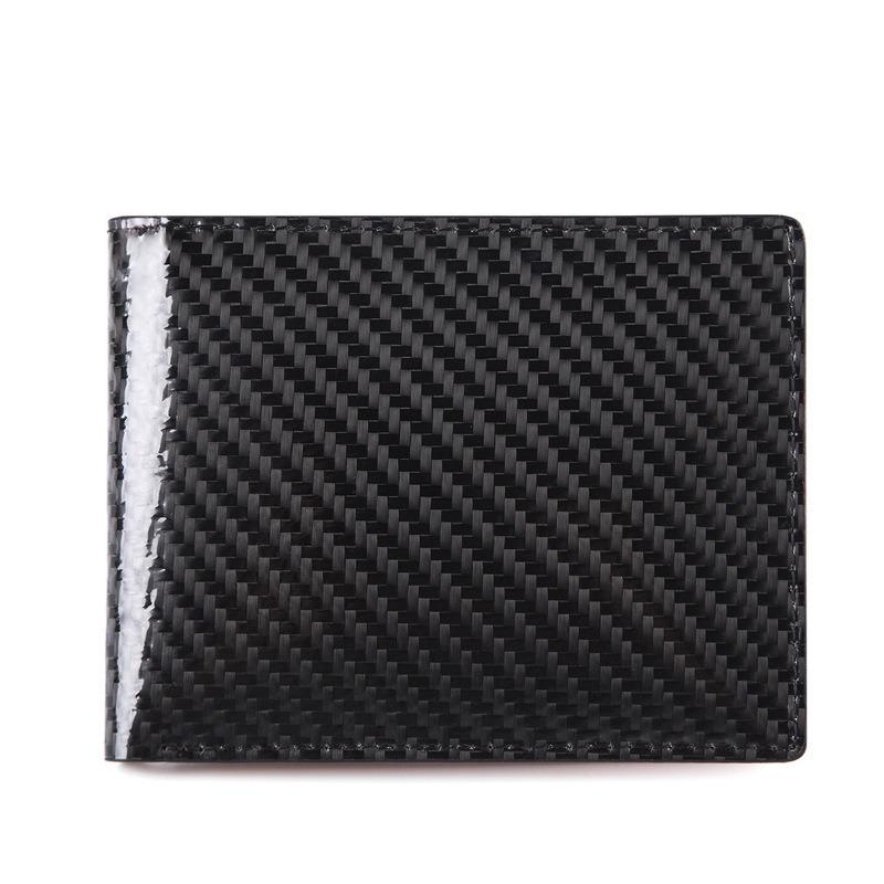 Carbon Fiber Wallet OEM Men's Large Capacity Short RFID Wallet On Behalf of walletsOEM