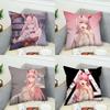 Darling In The FranXX Kissenbezug Für Auto Sofa Dekoratives Zuhause Zweiseitiger Druck Plüsch Quadratischer Überwurf Kissenbezug