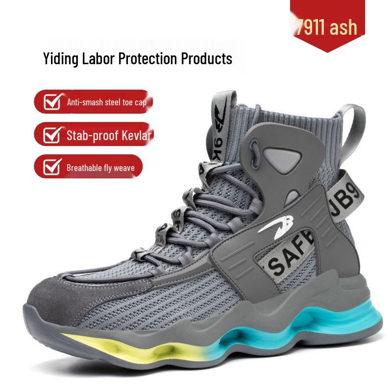 

Men s Safety Work Shoes: High-Top, Anti-Smash, Anti-Puncture, Breathable