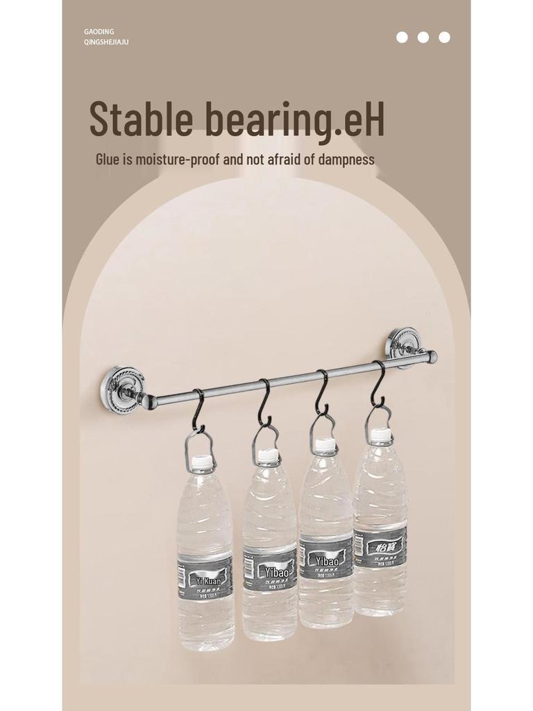 Badezimmer-Handtuchhalter-Set im europäischen Stil, Silber, Vollkupfer