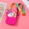 Girls Crossbody Bag Silicone Decompression Toy