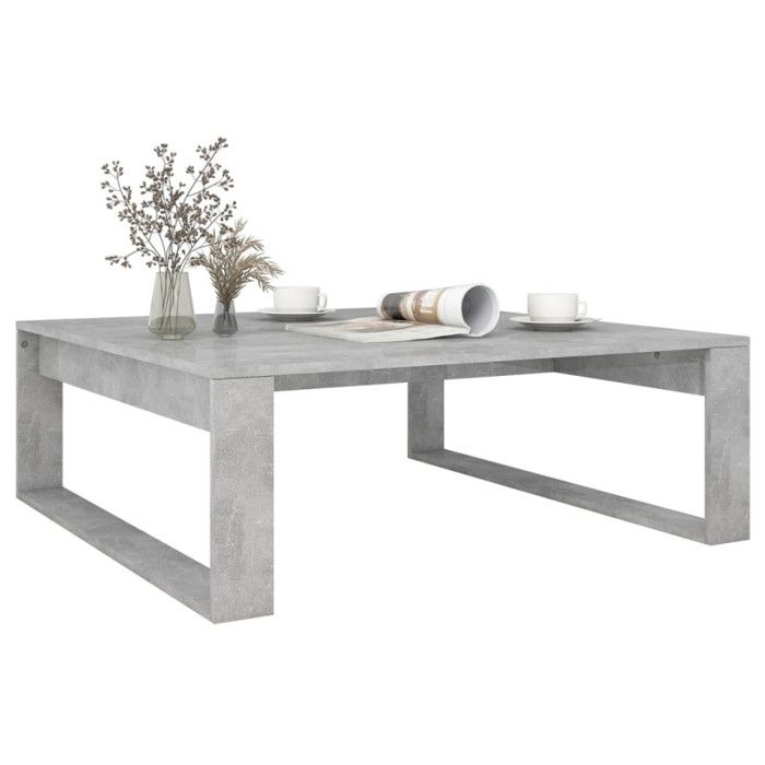 VidaXL Coffee Table Concrete Grey 100x100x35 Cm Chipboard