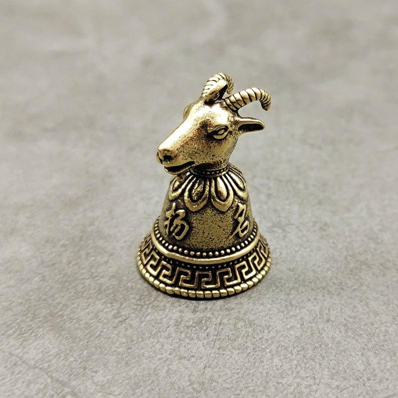 Chinese Style Zodiac Animals Heads Bell Gift - 12 Brass Animal Charms with Copper Bells, Oriental Cultural Home Decor ornament