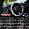 1PC Neoprene Universal Anti-Slip Steering Wheel Cover with Printed Pattern Comfortable Grip Elegant Creativity Car Accessory