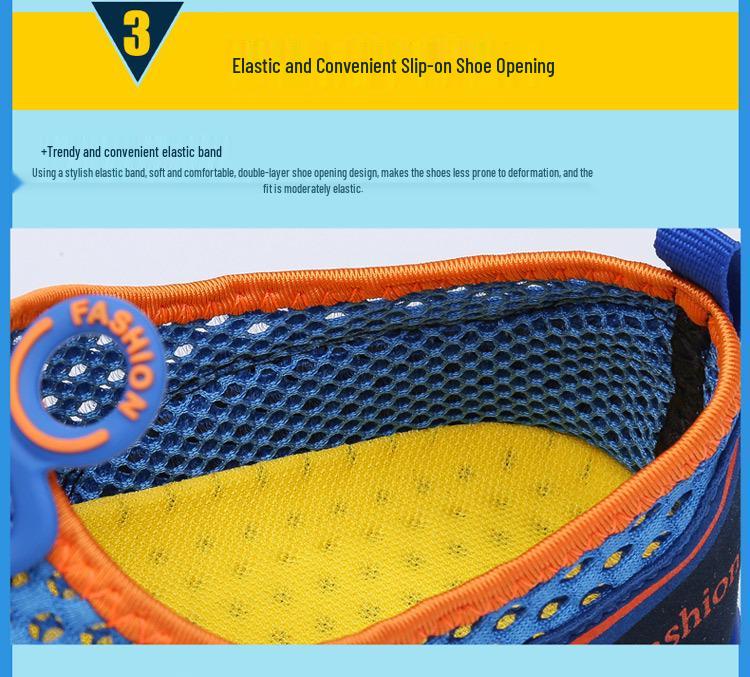 Summer Mesh Slip-On Canyoneering Shoes: Lightweight, Breathable, Casual Sandals for Beach & Running.