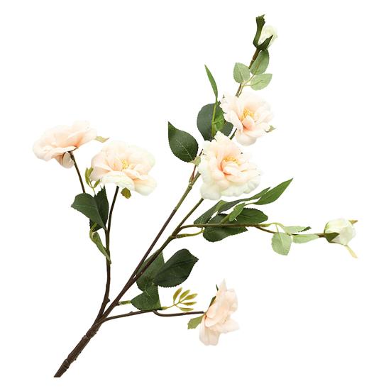 4 Stem Artificial Camellia Tree Branch with 6 Heads Blooms Faux Silk Camellia Flowers with Stem for Vase Wedding Office Home